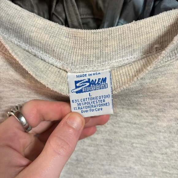 Vintage 90s Portland Trailblazers Salem Sportswear Crewneck Sweatshirt, Made in - Picture 3 of 7